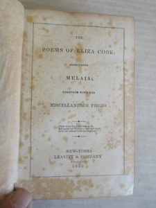 DIE GEDICHTE VON ELIZA COOK 1850 - Bild 1 von 13