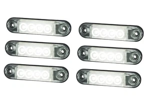 6X Blanc 12/24V Feu De Limitation LED Feu De Position Pour Volvo MAN DAF Scania - Bild 1 von 6