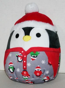 Squishmallows LUNA The Penguin In Santa Hat 9 Inch Plush Kellytoy Jazwares - Picture 1 of 2