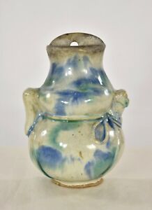 Antique Chinese Ceramic / Pottery Gourd Shaped Hanged Vase / Wall Pocket