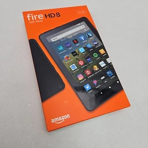 Amazon Fire HD 8 10th Gen 8" 32GB Tablet with Alexa Black w/ Special offers ads - Afbeelding 1 van 13