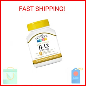 21st Century B 12 2500 mcg Sublingual Tablets, 110 Count - Picture 1 of 2