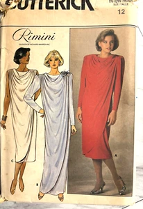 Women's Sewing Pattern Size 12 Drape Dress Formal Vintage Uncut Butterick 3021 - Picture 1 of 2