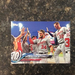 2018 Topps #349 Washington Nationals Teamkarte - Bild 1 von 2