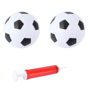 1Set Boy Girl Mini Football Toy Diameter White Balls Plus Red Inflator - Picture 1 of 12