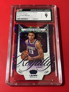 2022-23 Panini Crown Royale Keegan Murray RC Blue DieCut Rookie s#/75 CGC 9 Mint - Picture 1 of 2