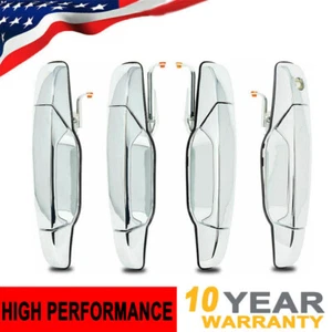 Juego de 4 manijas de puerta exterior cromadas para 07-14 Chevy Tahoe Silverado 2500/3500 HD - Imagen 1 de 8