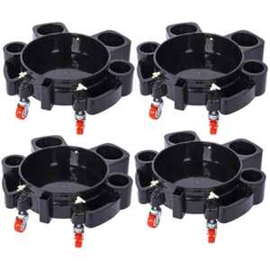 4 Pcs 5 Gallon Bucket Dolly for Car Wash Detailing with 5 Rolling Swivel Casters - Picture 1 of 11