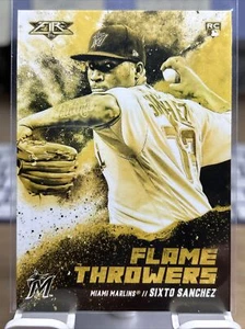 2021 Topps Fire - Flame Throwers Gold Minted #FT-9 Sixto Sanchez - RC - Marlins - Picture 1 of 2