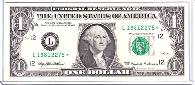 1999 $1 Federal Reserve Note San Francisco *STAR* Rare 2nd Printing #L19812275* - Image 1 of 2