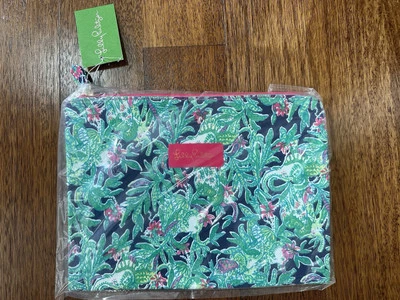 NUEVO CON ETIQUETAS BOLSO LILLY PULITZER PICK ME UP GRANDE AZUL MARINO BRILLANTE BAÚL SHOW ELEPHANTS Foto 1 de 4