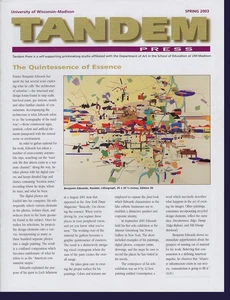 Tandem Press Newsletter (Spring 2003) (Benjamin Edwards, Al Held, Judy Pfaff) - Picture 1 of 4