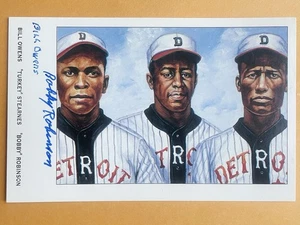 Negro leagues Bobby Robinson &Bill Owen’s Autographed Ron Lewis #2 Nr Mint - Picture 1 of 2