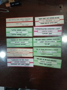 Lote de 10 tiras de título jukebox con dama en nombre - Imagen 1 de 1