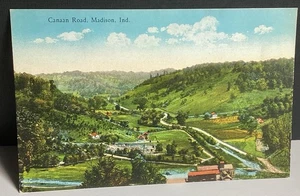 Canaan Road Mountain Roadway Madison Indiana IN Vintage Postkarte - Bild 1 von 5