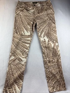 Lauren Ralph Lauren Beige Brown Design Denim Look Pants Women's Size 6 - Picture 1 of 6