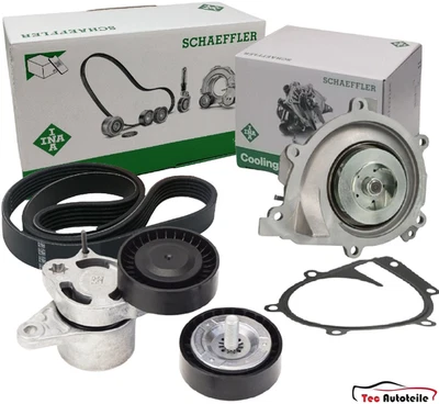 Juego de correas acanaladas INA bomba de agua Mercedes W205 W213 180 200 220 250 300 d - Imagen 1 de 3