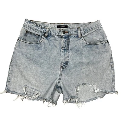 Pantalones cortos de mezclilla Bill Blass vintage para mujer talla 14 cortes grunge ligeros Foto 1 de 4