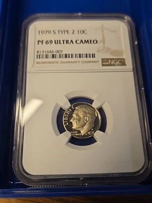 1979 S Type 2 Proof Roosevelt Dime certified PF 69 Ultra Cameo by NGC!!  - Image 1 of 2