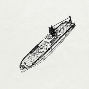 SSMODEL 1/700 Military Model Kit Soviet Pr.1124 Late Modification Full Hull - Picture 1 of 3