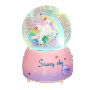 Globo de Nieve Unicornio para Niños, Globo de Nieve 80 MM con Música, Unicornio Perfecto Mu... - Imagen 1 de 9