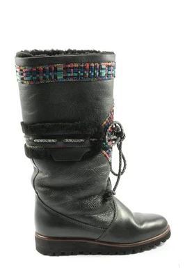 VIBRAM Botas de invierno Mujeres Botas altas Talla EU 39 negro-verde-rojo - Imagen 1 de 4