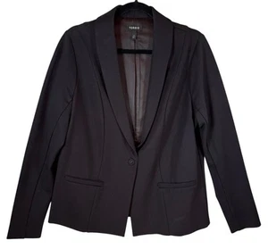 Torrid Blazer Jacket Women 0 12/14 Black Business Career Open Front Long Sleeve - Picture 1 of 10