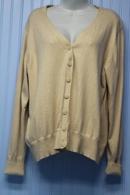 Eddie Bauter Tostado Brezo Cachemira Mezcla Cuello en V Manga Larga Cárdigan Suéter XXL Foto 1 de 3