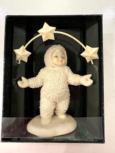 Dept 56 Wintertales of the Snowbabies "Look What I Can Do Juggling Gold Stars" - Picture 1 of 3