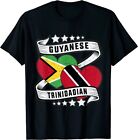 Guyanese And Trini Shirt Half Trinidad Half Guyana Flag T-Shirt