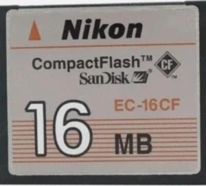 Vintage 1999 Nikon by Sandisk 16 MB CompactFlash Type-I Memory Card (EC-16CF) - Picture 1 of 1