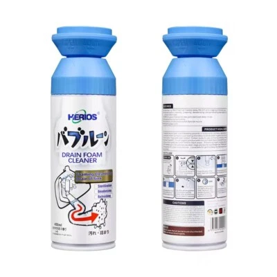 HERIOS 450ml Bubble Foaming Cleaner For Drain Pipe Sink Cleaning Toilet (1pc) - Image 1 of 4