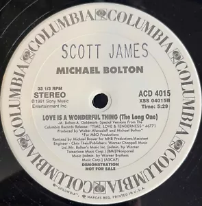 Michael Bolton Love Is A Wonderful Thing 12" Vinyl Single 1991 Columbia Promo - Picture 1 of 4