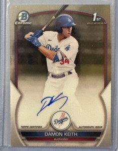 2023 Bowman Chrome Damon Keith 1st Bowman Auto- Los Angeles Dodgers