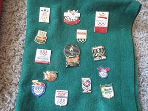 Lote 14 Prendedores Coleccionistas de Metal Patrocinadores Juegos Olímpicos de Estados Unidos 1988, 88' 96' 92' 08' - Imagen 1 de 7