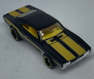 2014 Hot Wheels ‘69 Dodge Charger Black w/ yellow rims & interior HW - Malaysia - Picture 1 of 5