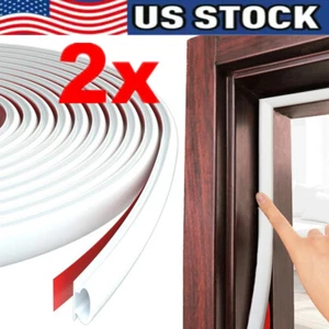 2*Door Weather Stripping Seal Strip Easy to Install Room Door Gap Sealing Strip - Picture 1 of 12