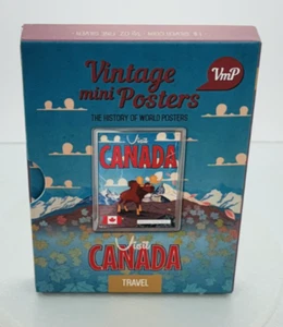 Niue 2015 $1 Vintage Mini Posters “Visit Canada” – JVP & PAMP 1/2 Oz Pure Silver - Picture 1 of 7