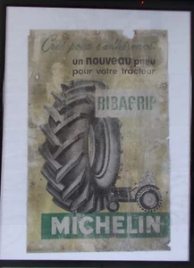 Ancienne affiche cartonnée MICHELIN BIBAGRIP vintage Bibendum automobilia - Picture 1 of 5