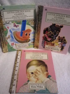 Little Golden Book Classics 3 books 9 stories Large 8" x 10" hard cover children - Picture 1 of 21