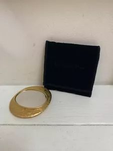 Christian Dior PARIS VINTAGE PURFUMS Cannage Compact Mira Novelty Gold Used/good - Picture 1 of 13
