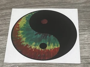 Vintage Psychedelic  Yin Yang  Sticker Window Round Holographic Decal  90s Y2K - Picture 1 of 2