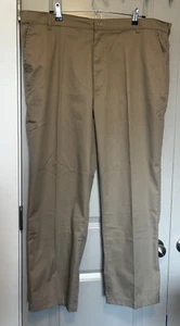 NEW Men 42 / 30 HABAND Pants Easy Care Cotton/Polyester Tan Pleated Slacks - Picture 1 of 8