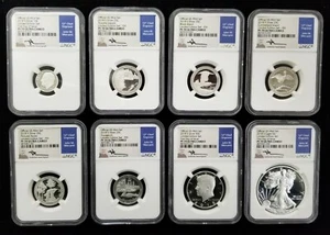 2018 S 8pc Limited Edition Silver Proof Set NGC PF70 UCAM Mercanti Signed RARE! - Picture 1 of 7