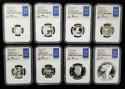 2018 S 8pc Limited Edition Silver Proof Set NGC PF70 UCAM Mercanti Signed RARE! - Image 1 of 4
