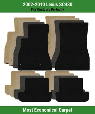 Lloyd Velourtex Front & Rear Row Carpet Mats for 2002-2010 Lexus SC430  - Image 1 of 4