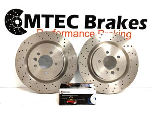Rear Brake Discs Pads For Range Rover Sport 3.0 TDV6 4.4 5.0 L494 Drilled 365mm - Picture 1 of 3