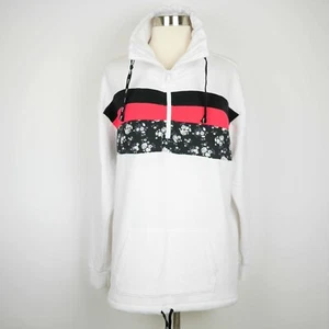 Victoria's Secret PINK Women's S - White & black floral long sleeve sweatshirt - Picture 1 of 9