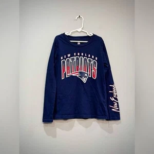 Boys’ Navy Authentic NFL Patriots L/S Shirt Size 8 EUC - Picture 1 of 7