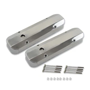 Cubierta de válvula alta pulida de aluminio fabricada para Pontiac 326 455 con orificio plateado - Imagen 1 de 5